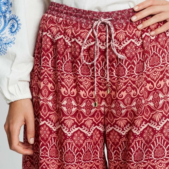 TIGERLILY Nivi Red Boho Print High Waisted Wide Leg Pants RRP$199 - Picture 14 of 16